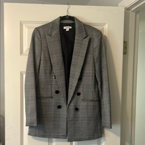 Bar III Black and White Houndstooth Blazer
